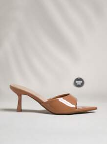 SHUZIA Party Elegant Wide Fit Women Comfortable Point Toe Kitten Heel Sandals - Brown - View 6