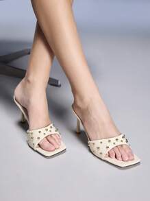 CUCCOO GRLICON Women's High Heel Sandals, Y2K, Punk, Biker, Cool Girl Style, Suitable For Halloween, Christmas, Party - White - View 3