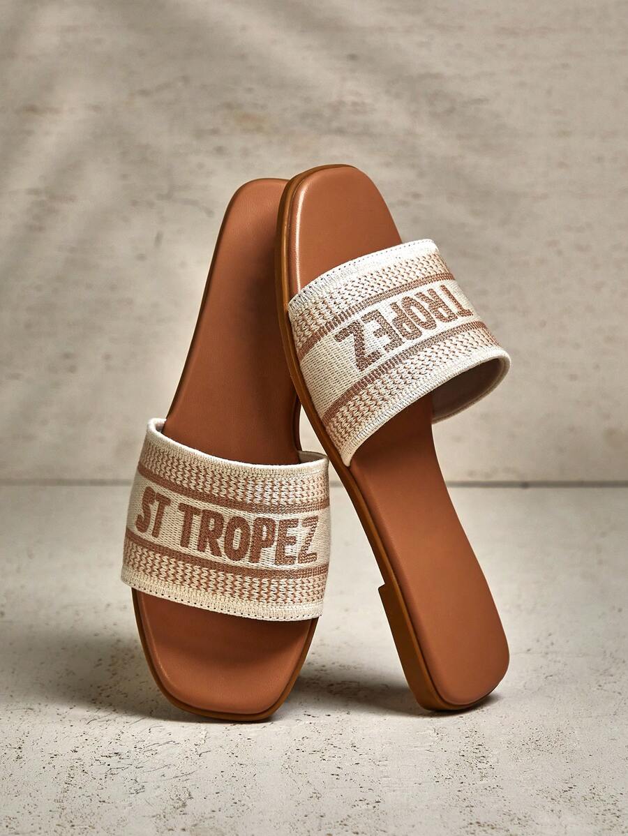 SHUZIA 女式平底涼鞋 - 米色 - 查看 1