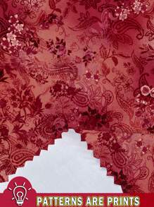 Attitoon 复古红色碎花佩斯利针织吊带背心：浪漫别致的 Y2K 上衣