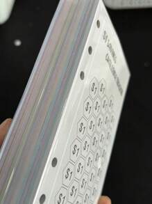 [12sheets/48sheets/Set-120sheets/Set] Pink Crocodile Print Cover 6-Ring A6 Money Saving Day Challenge Dollar/Euro Tracker Loose Leaf Paper - Multicolor - View 3