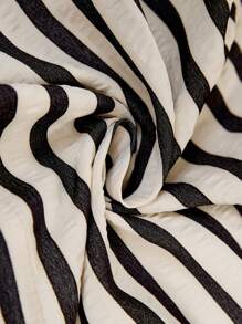 EMERY ROSE Women's Contrast Striped Drawstring Waist Loose Casual Pants Summer Pants For Women,Fall Women Clothes - Black and White - View 9