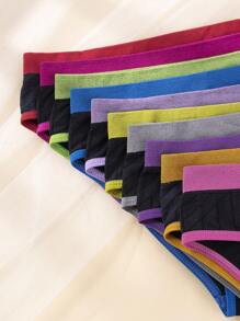 SHEIN 女士日常休闲舒适罗纹内裤 - 彩色 - 查看 6