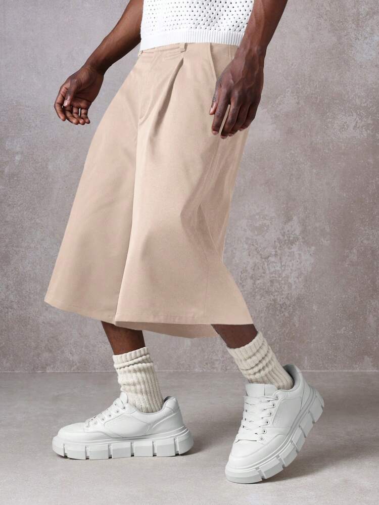 Pleated Wide Leg High Waist Shorts