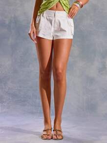 MUSERA Mini Cargo Shorts, Sommer, Ibiza, Y2K, Coole Mädchen, Festival, Rave, Urlaub, Club, Süß, Euro Dreams