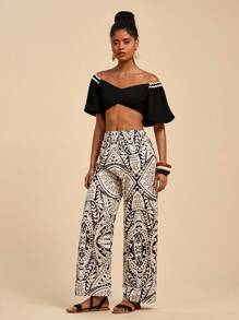 Travachic Conjunto de dos piezas para mujer para uso diario, conjunto de 2 piezas para mujer, conjunto de dos piezas para mujer, conjuntos de verano para mujer, adecuado para vacaciones, ropa de resort para mujer, atuendos de playa para mujer de resort, conjunto de dos piezas para mujer, vacaciones