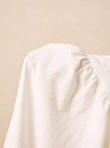 Poéselle 白色棉质连衣裙，刺绣连衣裙，节日连衣裙，女士夏季纯色露背吊带连衣裙