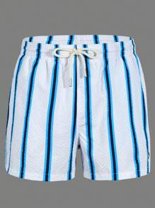 Horizaway Men's Vacation Casual Striped Drawstring Waist Beach Shorts Men Swim Trunks Swim Suits For Men Bathing Suit For Men,Outdoor Sports Trunks, Summer - Multicolor - View 3