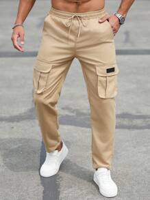 Manfinity LEGND Men's Casual Straight Leg Cargo Pants With Multiple Pockets