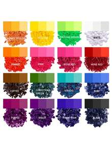 SHEIN 16 Colors Of Candle Dyes (5 Grams Each). Candle Color Blocks Are Combined With Solid Concentrated Colorants For Candle Making