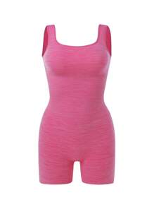 SHEIN 1pc Women Seamless Bodysuit & Leggings, Comfortable Slimming Shapewear