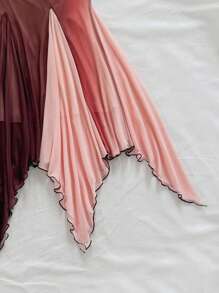 Soleia Women Two Pieces Outfits For Daily Wear Sunset Colors Outfit Pleated Skirt Set Mermaid Outfit Women Beach Dinner Outfit Dress Beach - Multicolor - View 5