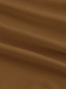 SHEIN MOD 多件式紧身胸衣上衣，侧边系腰褶，复古印花抹胸，秋季上衣，外出上衣，棕色背心