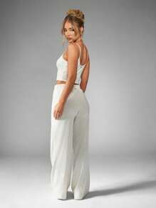 Missguided x Playboy Christmas Cotton Blend Sleeveless Cherry Print Pajama Set - Light Grey - View 2