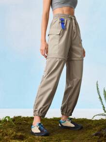 In My Nature Women's Outdoor Hiking & Camping Detachable Long Pants, Suitable For Urban Commuting - Khaki - View 6