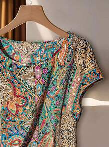 Franclia Blusa casual de mujer para vacaciones con cuello redondo, sin mangas, lazo en el bajo y bajo dividido, para primavera/verano