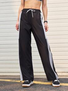Streetz SHEIN Sport Pantalones deportivos de mujer, de moda para el verano - Negro - Ver 3