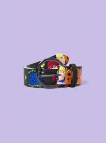 SCOOBY-DOO X SHEIN 1pc Women's Portrait & Cartoon Buckle Waist Belt - Multicolor - View 4