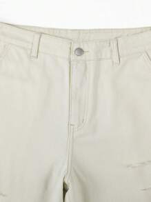 Manfinity Hypemode Men's Denim Shorts, Fashion For Summer - Apricot - View 3