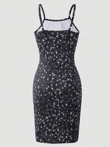 SHEIN Teen Girls/Teen Girl French Style Spaghetti Strap Dress, Suitable For Vacation, Commute, Party
