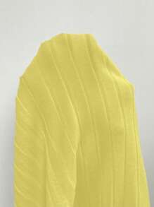 SHEIN LUNE 加大码 V 领无袖背心，柔软拉绒面料，百搭 - 黃色 - 查看 7