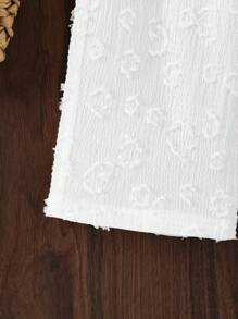 Elladie kids 2pcs/Set Girls Casual Yellow Camisole Top And Long Pants, Summer Outfit - White - View 3