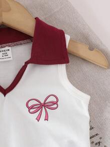 SHEIN 女童两件套：无袖背心 + 休闲裤，运动风，2025 年夏季系列