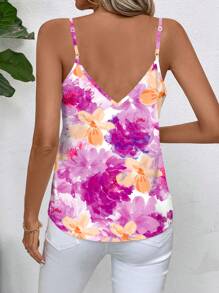 SHEIN Clasi Áo ba lỗ họa tiết hoa thường ngày dành cho nữ thích hợp cho mùa hè - Nhiều màu - Xem 2