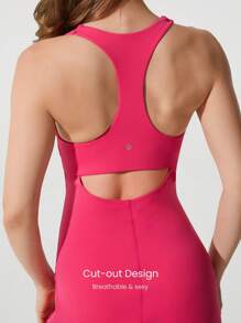 GLOWMODE FeatherFit™-Air Suns Out 轻盈速干可拆卸罩杯工字背A字连衣裙日常休闲装 - 玫紅色 - 查看 4