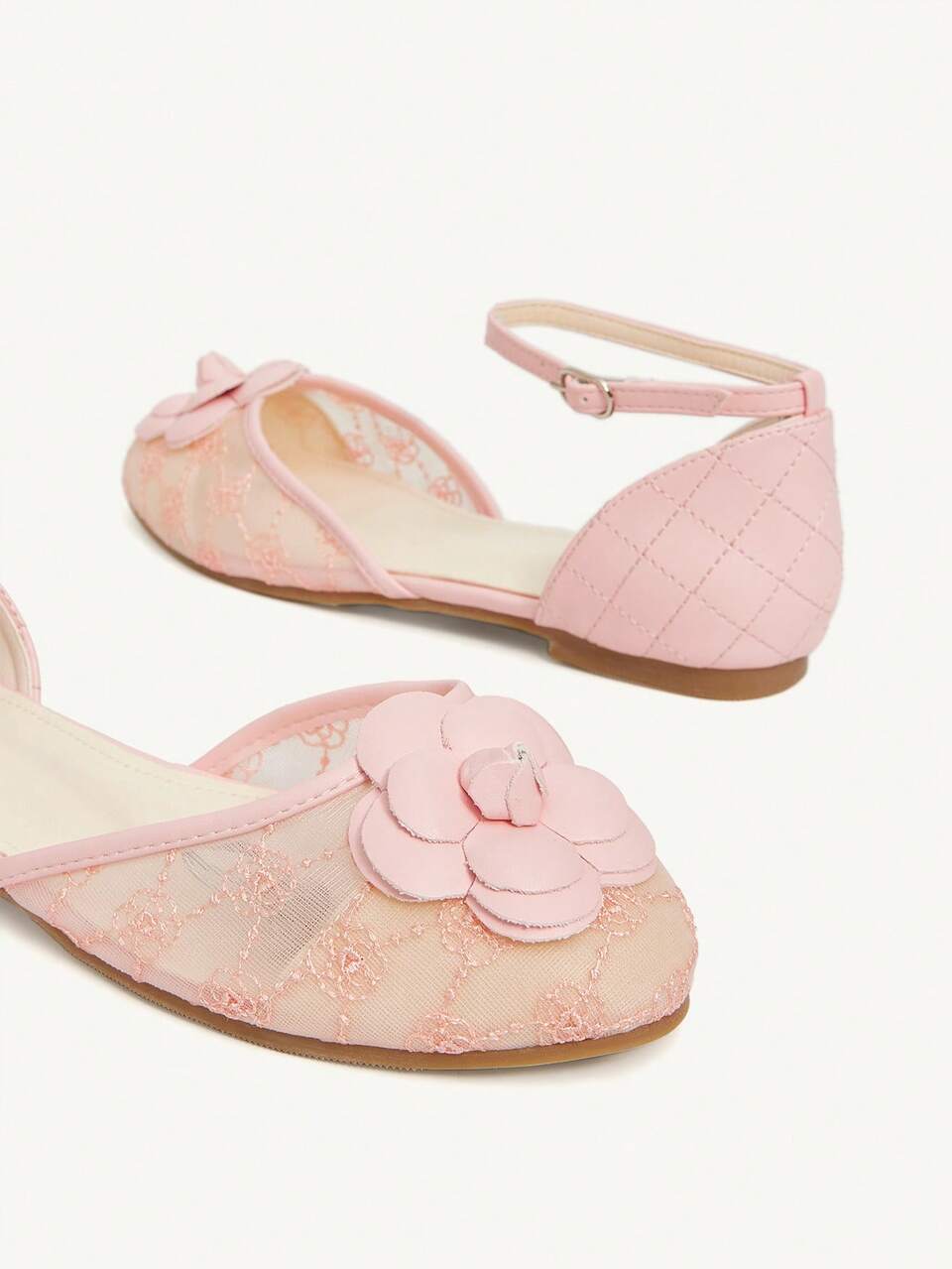 CUCCOO CHICEST Women's Comfortable Round Toe Elegant Flower Print Flat Slip-On Shoes