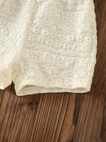 SHEIN Vintaside Kids 2pcs/Set Baby Girls 0-3Y Sweet Casual Outdoor Cap Sleeve T-Shirt + Shorts, Spring/Summer