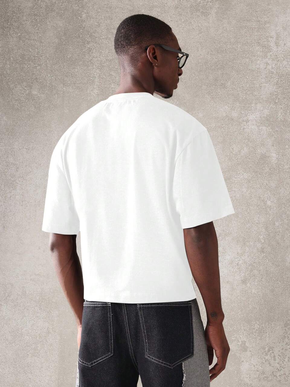 SUMWON Oversized Cropped Logo T-Shirt Streetwear Athletic Loose Fit Summer Spring Casual Weekend Cotton Blend Short Sleeve Urban Fashion