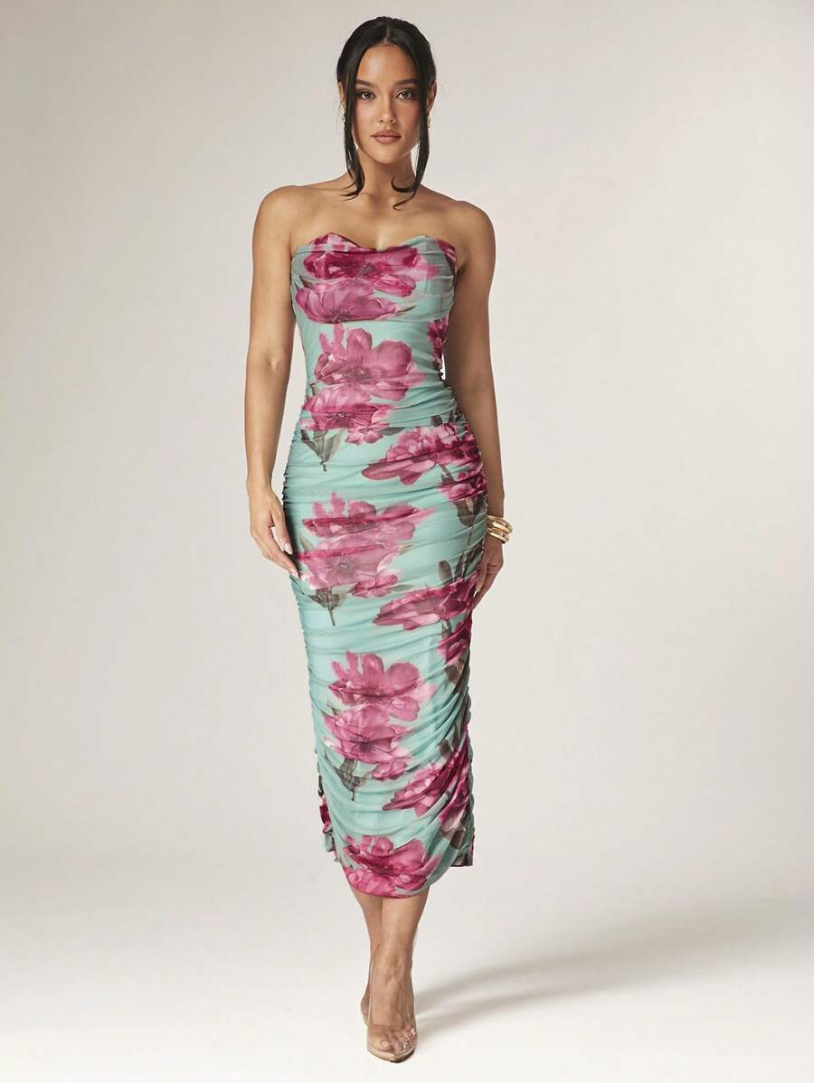 Silquee Váy lưới in hoa bó sát ống cho nữ mùa hè, Quần áo mùa hè cho nữ, Quần áo mùa hè, Quần áo thanh lịch cho nữ, Quần áo mùa hè cho nữ, Quần áo tốt nghiệp, Váy tốt nghiệp, Lễ hội mùa hè Lễ hội Kỳ nghỉ bãi biển - Nhiều màu - Xem 1