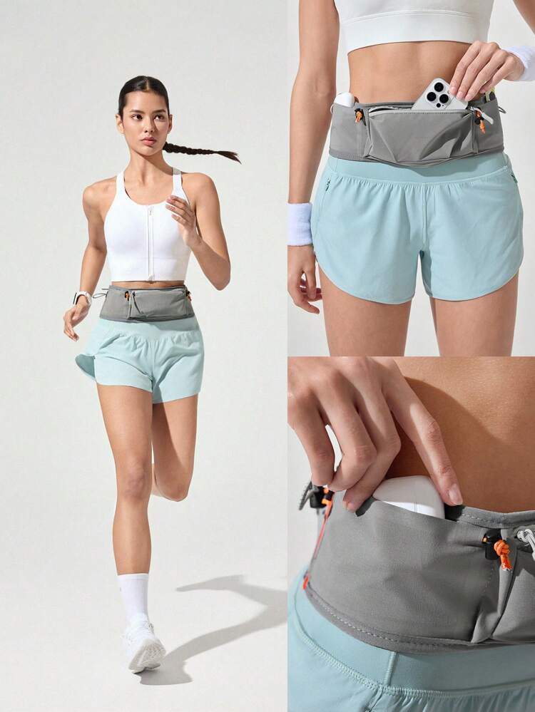 2L Schnell-Trocknend Dehnbarer Breiter Gürtel-Tasche zum Laufen, Joggen, Training, Gym-Workout