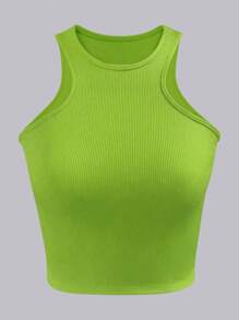 INAWLY Women Solid Color Sleeveless Athletic Tank Top, Fashionable For Summer
