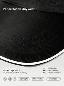 GLOWMODE No Bad Days Sweat-Wicking Quick-Dry Adustable Logo Visor Gym Running Jogging Training Daily Casual Wear - Black - View 5