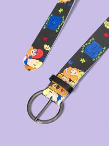 SCOOBY-DOO X SHEIN 1pc Women's Portrait & Cartoon Buckle Waist Belt - Multicolor - View 2