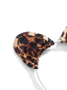 3pcs Leopard & Wildcat Costume Set , Bodysuit And Gloves And Headpiece, Sexy Animal Print Lingerie, Rave - Coffee Brown - View 7