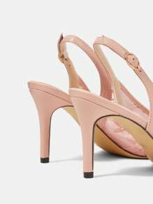 CUCCOO HITCHD Women Elegant Lace Embroidery Pointed Toe Shallow Pink Mesh Formal Shoes, High Heels Bridal Wedding Guest Party Pumps, Romantic Bridesmaid Shoes - Pink - View 11