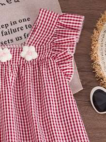 2pcs/Set Teenage Girls Casual Floral & Striped Pattern Comfortable Sleeveless Top And Shorts Set, Summer
