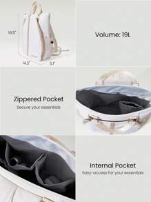 GLOWMODE Mochila para raquetes com alças ajustáveis de 19L para quadra, armazenamento multicamadas, tênis, golfe, uso casual diário