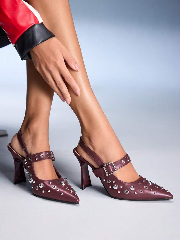 CUCCOO GRLICON Women's Y2K Punk Style High Heel Pumps, Suitable For Motorcycle, Cool Girl, Halloween, Christmas, Party Outfits