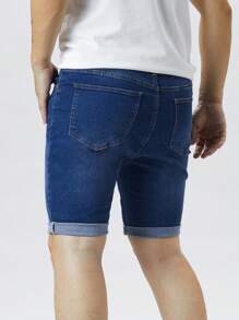 Manfinity Homme 夏季男士休闲修身牛仔短裤