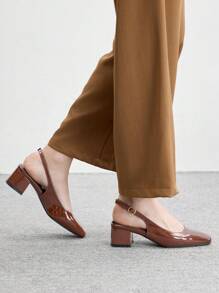 CUCCOO BIZCHIC 女士经典棕色系带平底乐福鞋 - 棕色 - 查看 5