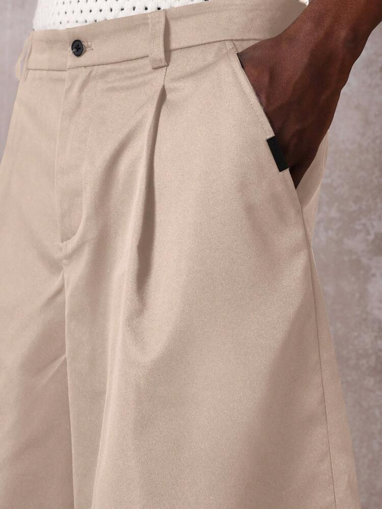 Pleated Wide Leg High Waist Shorts