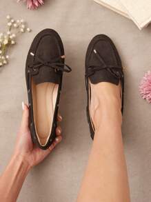 SHUZIA Women's Fashion Comfortable Round Toe Loafers - Chocolate Brown - View 3