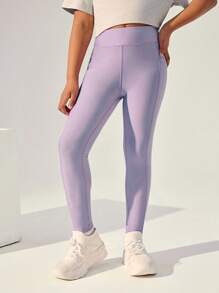 JNSQ Leggings de compression pour sports de plein air pour préadolescentes