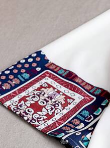 Breezaya Plus Size Women's Patchwork Vacation Midi Dress - White - View 5