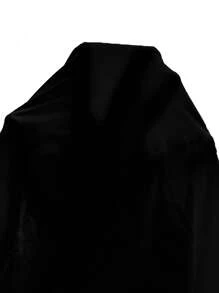 Hauture 垂坠领袖镂空迷你连衣裙 - 黑色 - 查看 7