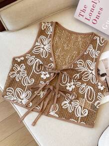 Breezaya 女士花卉提花系带时尚吊带背心